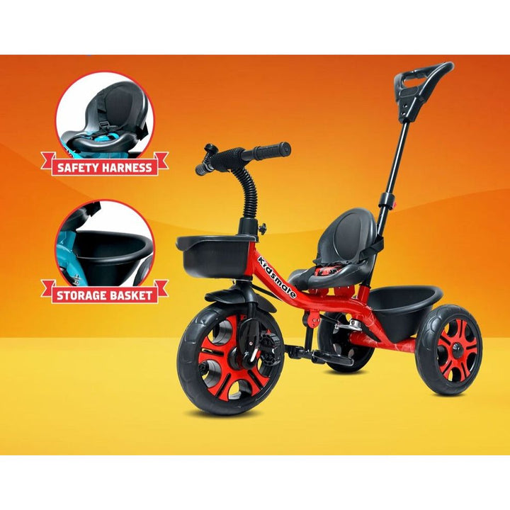 Junior Plug N Play Kids Tricycle | Capacity Upto 30 Kgs (Red)