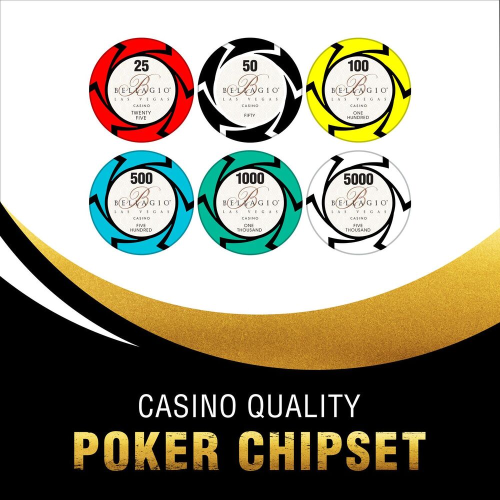 Bellagio Casino Poker Chips Set  (300 & 500 Pieces)