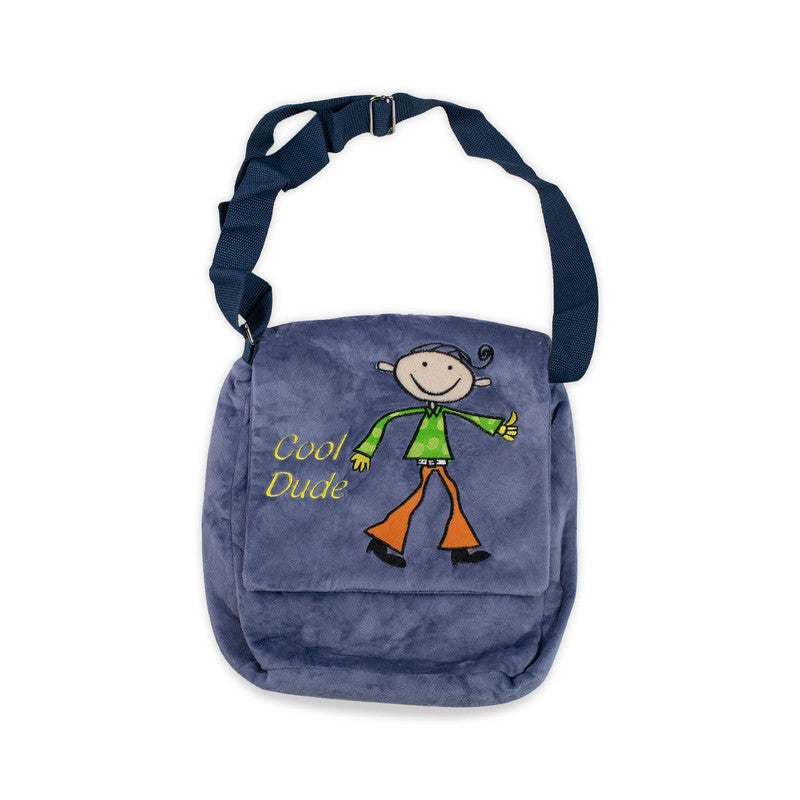 Soft Plush Cross Body Messenger Side Bags for Kids | Boy Design | Height 46 CM