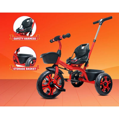Buddy Plug N Play Kids Tricycle | Capacity Upto 30 Kgs (Red)