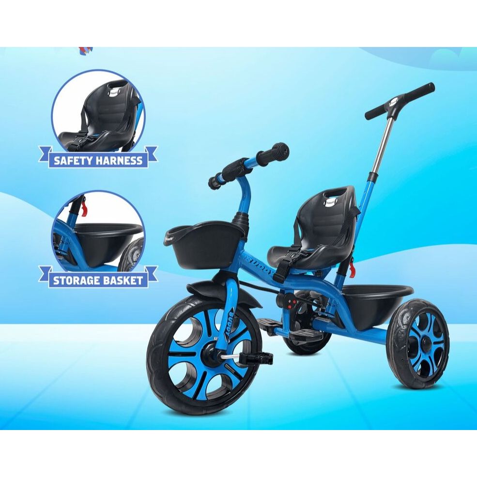 Buddy Plug N Play Kids Tricycle | Capacity Upto 30 Kgs (Sky Blue)