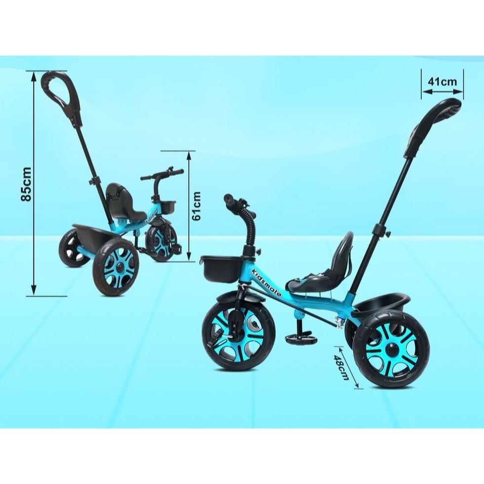 Junior Plug N Play Kids Tricycle | Capacity Upto 30 Kgs (Blue)