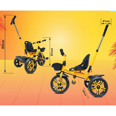 Buddy Plug N Play Kids Tricycle | Capacity Upto 30 Kgs (Yellow)
