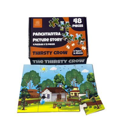The Thirsty Crow Wooden Story Puzzles Set (48 Pieces)