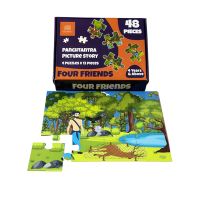 Four Friends Wooden Story Puzzles Set (48 Pieces)