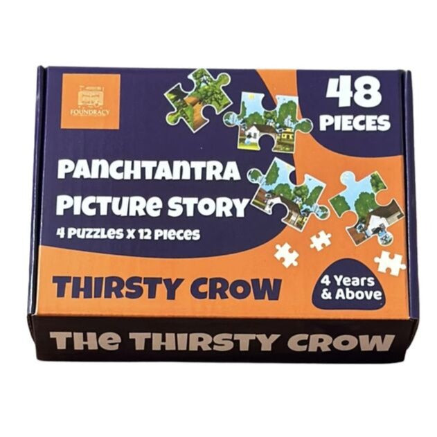 The Thirsty Crow Wooden Story Puzzles Set (48 Pieces)