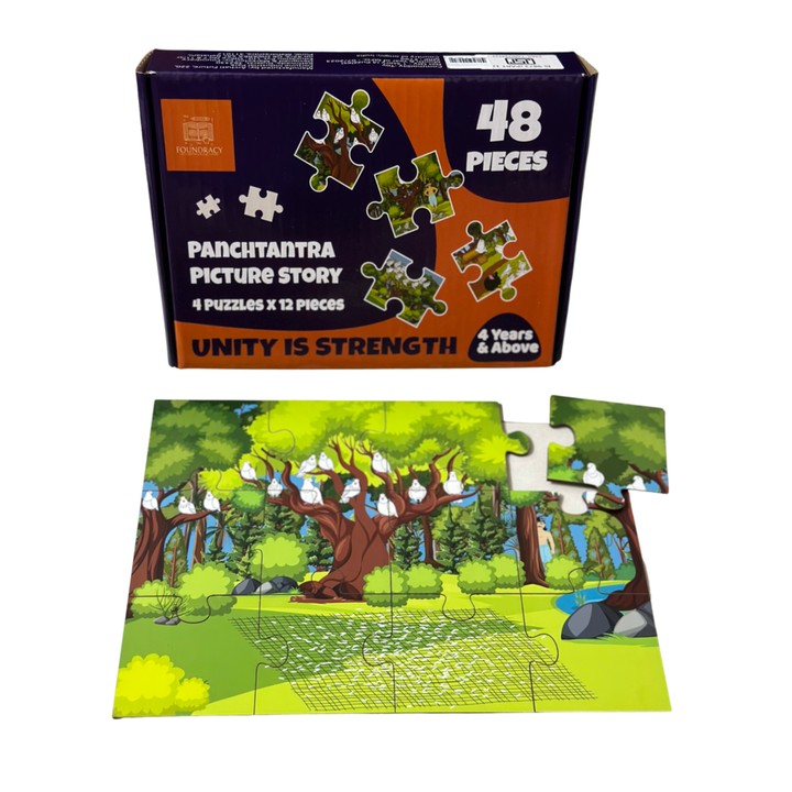 Unity Is Strength Wooden Story Puzzles Set (48 Pieces)