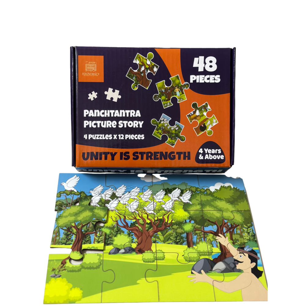 Unity Is Strength Wooden Story Puzzles Set (48 Pieces)