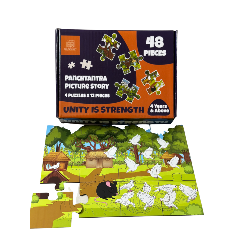 Unity Is Strength Wooden Story Puzzles Set (48 Pieces)