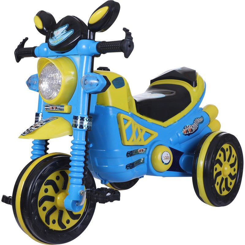 Spots Tricycle Bike with Stylish dashboard, music, flashing light and pedal operated (Blue) | 3+ Years