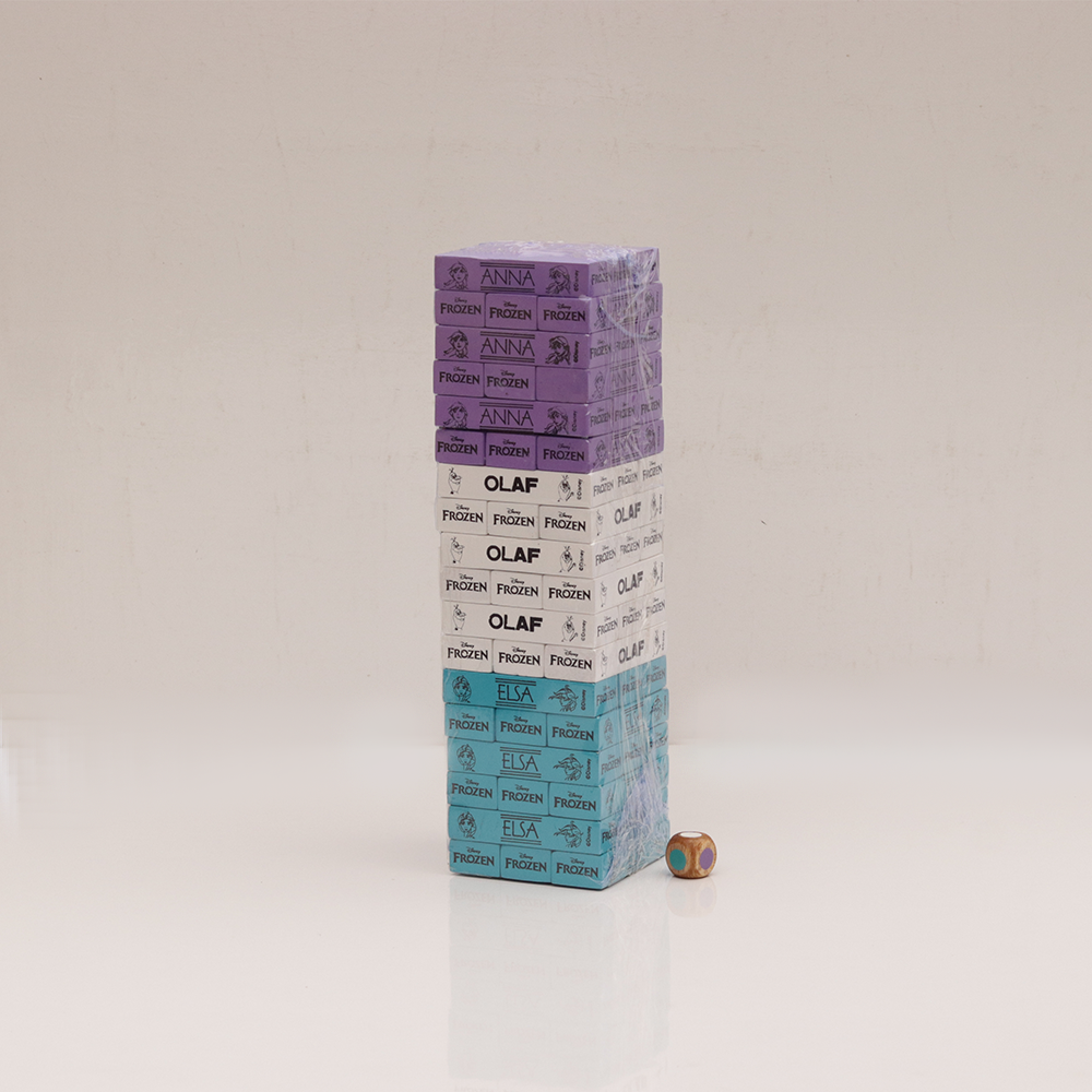 Original Frozen Enchanted Castle Wooden Stacking Game - 54 Pieces | Licensed Disney Toy  (6-10 Years)