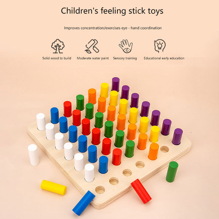 Wooden Coloured Montessori Cylinders