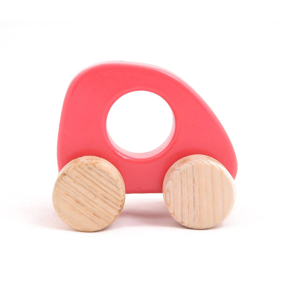 Wooden Push Toy  - Mini Sumo Car's Set for Kids - Small Size