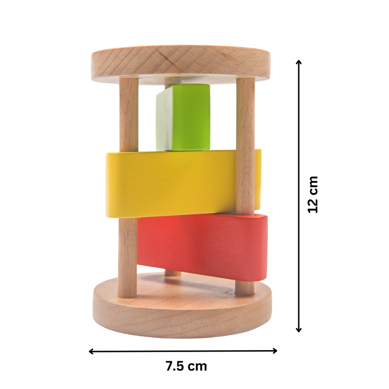 Wooden Rattle Roll Clacker for Babies | Musical Toy for Sensory Exploration (6-12 Months)