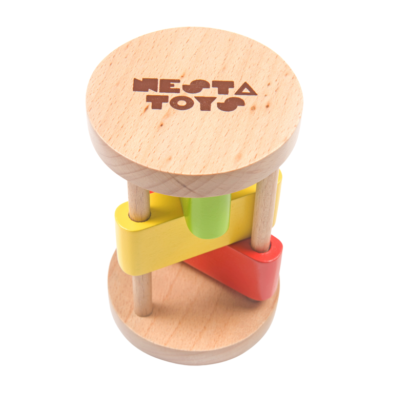 Wooden Rattle Roll Clacker for Babies | Musical Toy for Sensory Exploration (6-12 Months)