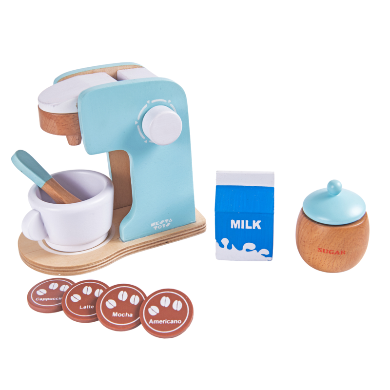 Wooden Coffee Maker - Blue (3-7 Years)