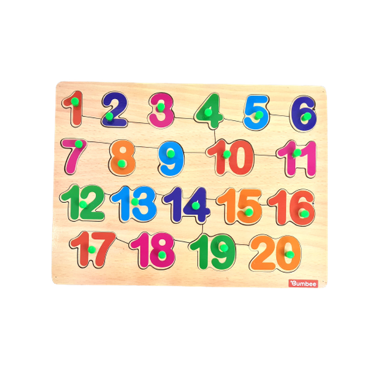 Peg Board Puzzle- Numbers