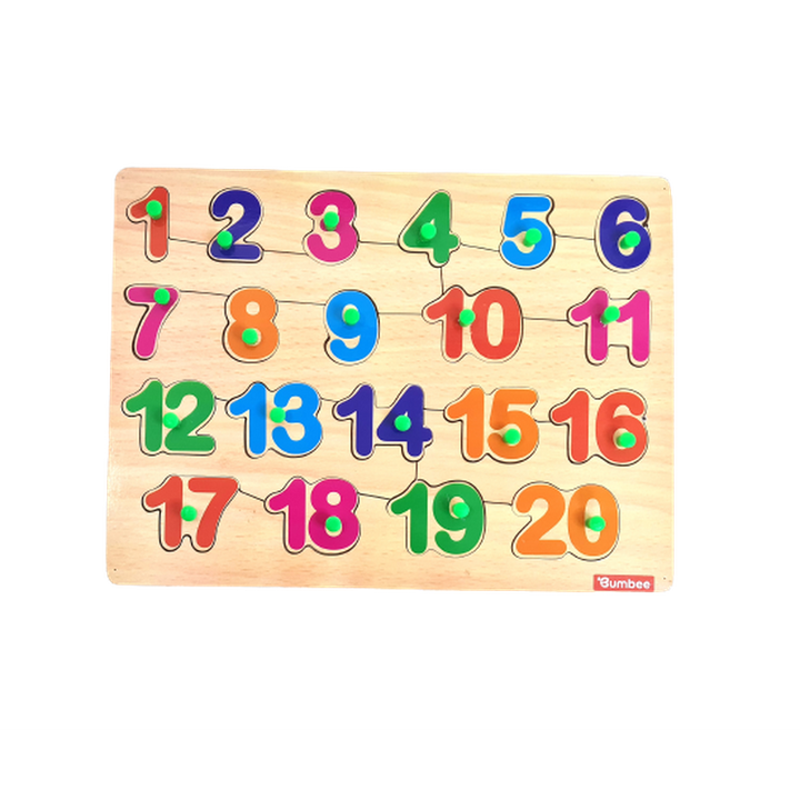 Peg Board Puzzle- Numbers