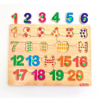 Peg Board Puzzle- Numbers