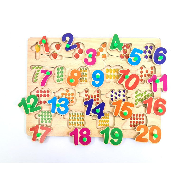 Peg Board Puzzle- Numbers