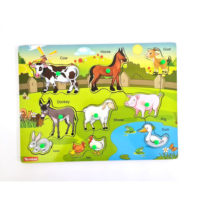 Peg Board Puzzle- Farm Animals