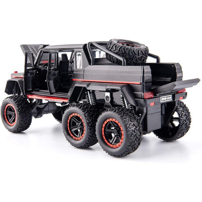 Resembling Amg 6X6 Kids Metal Diecast Car Modal Zinc Alloy Pull Back Car Toy Vehicles (Black)