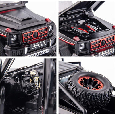 Resembling Amg 6X6 Kids Metal Diecast Car Modal Zinc Alloy Pull Back Car Toy Vehicles (Black)