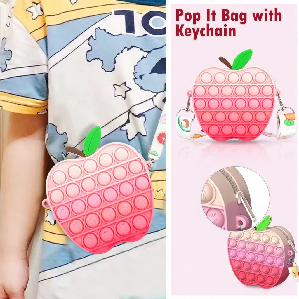 FunBlast Pop It Sling Bag | Apple Shape Cross Body Bag