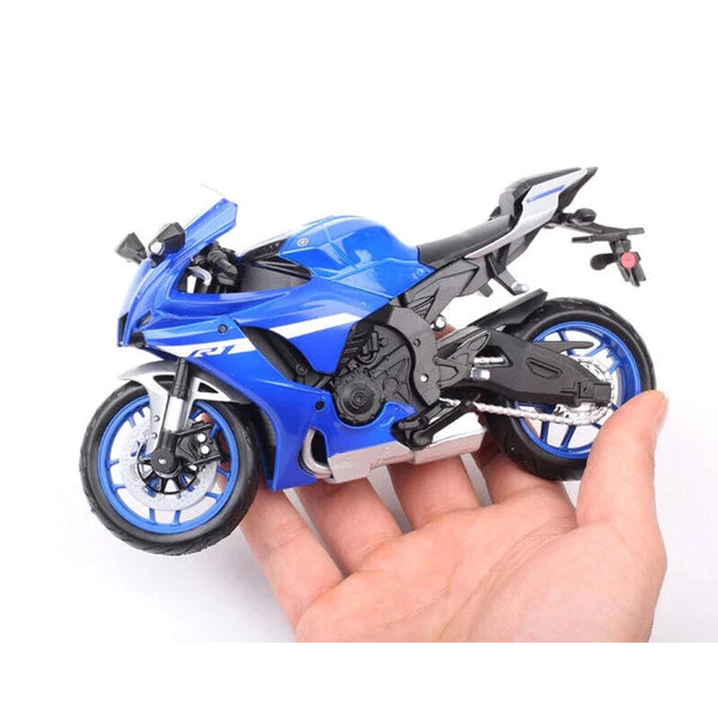 Maisto 2021 Yamaha YZF R1 Bike model Blue New Model 1:12 Scale (IC)