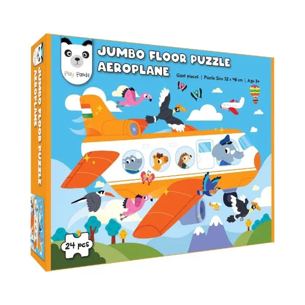 Play Panda Jumbo Floor Puzzle -Aeroplane  with Big & Thick Pieces