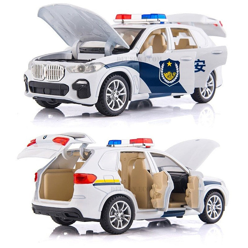 Resembling 1:32 Alloy Metal Pull Back Die-Cast Car Police (Multicolor)