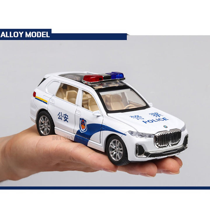 Resembling 1:32 Alloy Metal Pull Back Die-Cast Car Police (Multicolor)