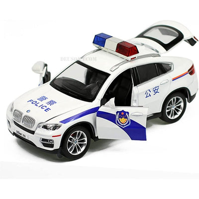 Resembling 1:32 Alloy Metal Pull Back Die-Cast Car Police (Multicolor)