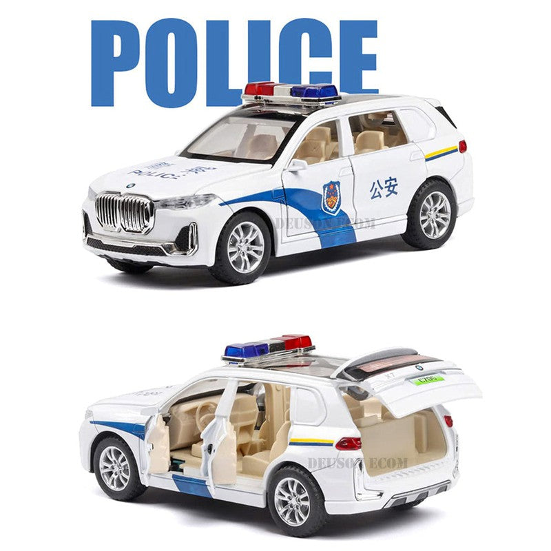 Resembling 1:32 Alloy Metal Pull Back Die-Cast Car Police (Multicolor)