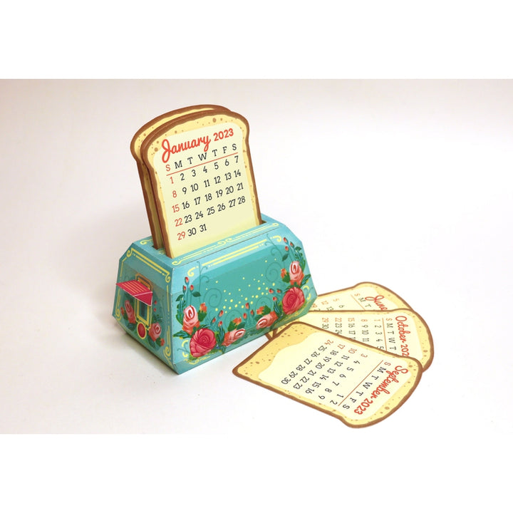 Mini Toaster Desk Calendar 2023 - DIY Paper Craft Kit