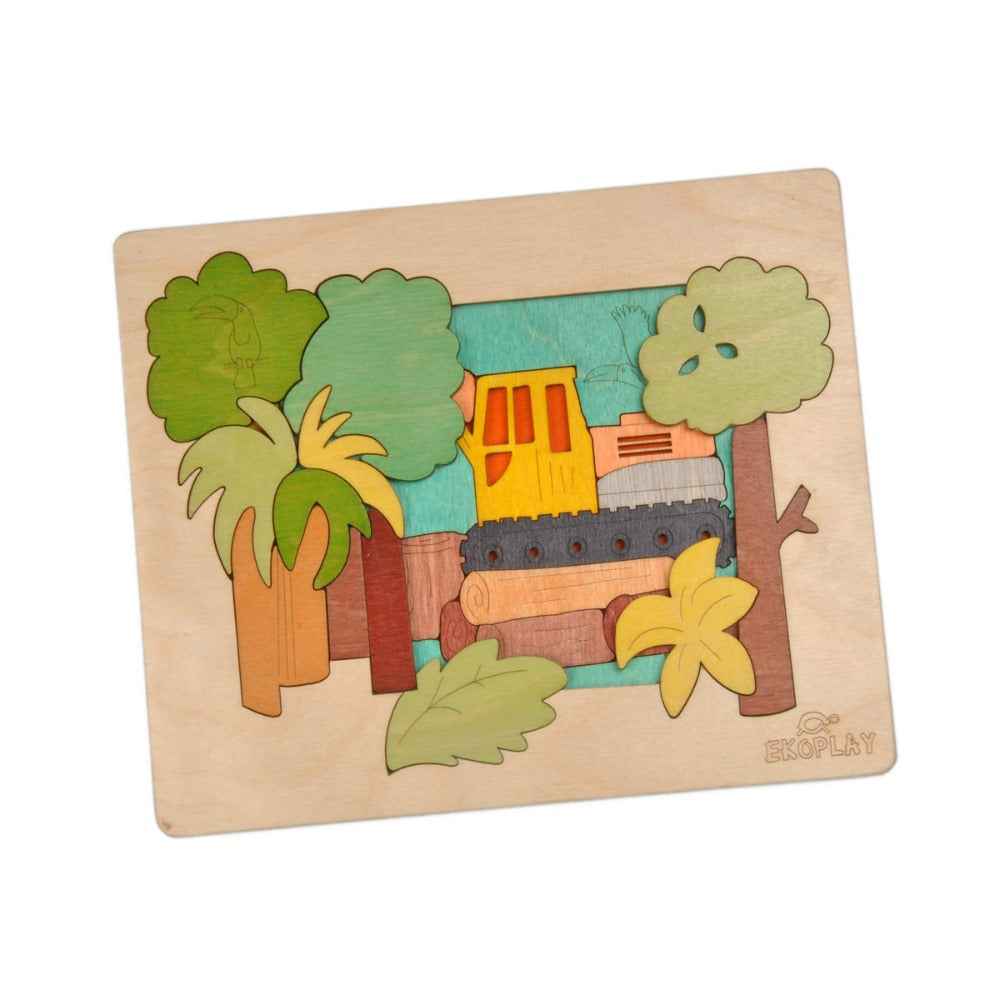 Rainforest Construction - Wooden Puzzle