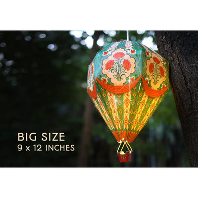 Big Blue Hot Air Balloon DIY Paper Lamp Shade