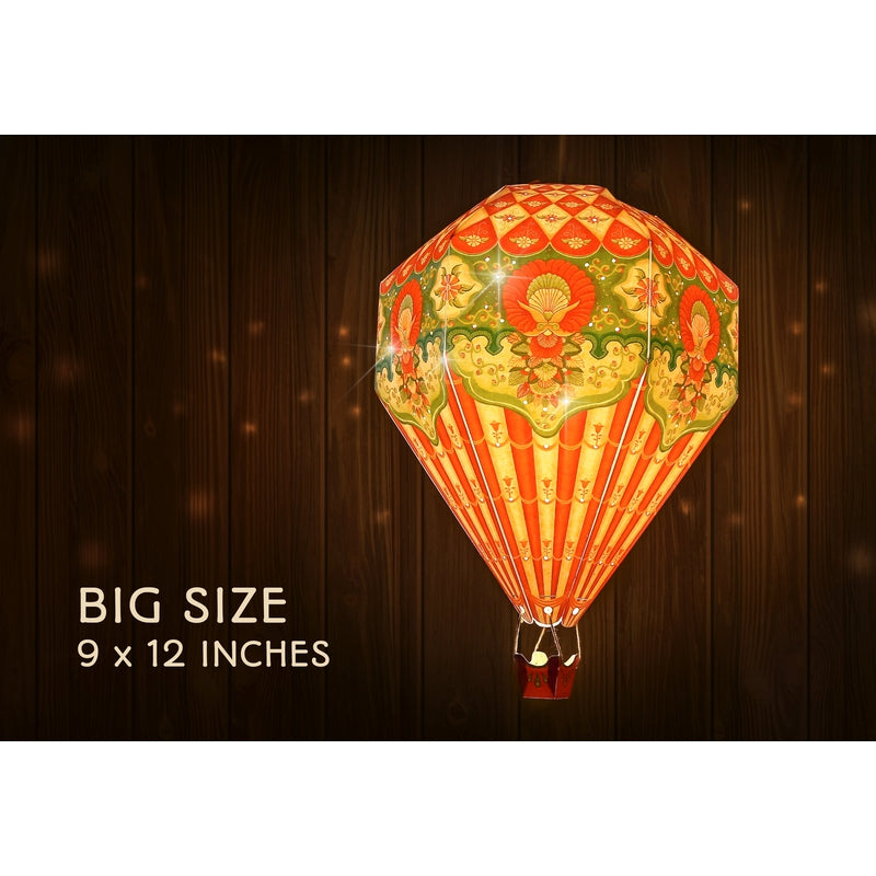 Big Red Hot Air Balloon DIY Paper Lamp Shade