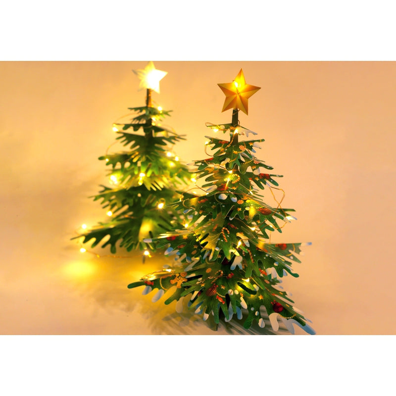 2-in-1 Christmas Tree with Fairy Lights - DIY Paper Craft Kit