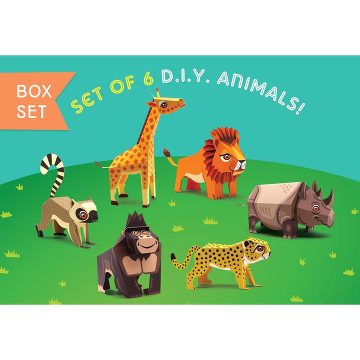 Box Set 2: Set of 6 DIY Mini Endangered Animals Paper Craft Kits