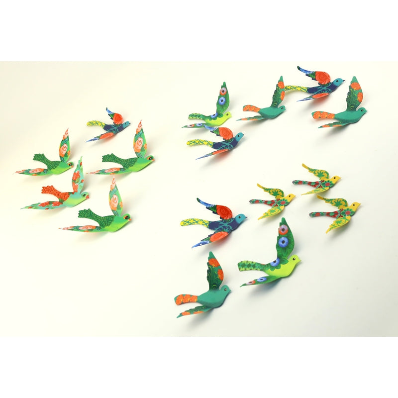 Paper Birds for Wall Decoration: Set of 24