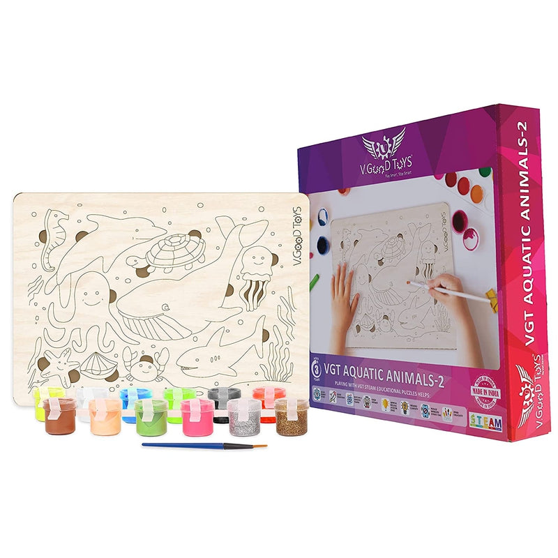 Aquatic Animals Wooden Puzzle Set (2)