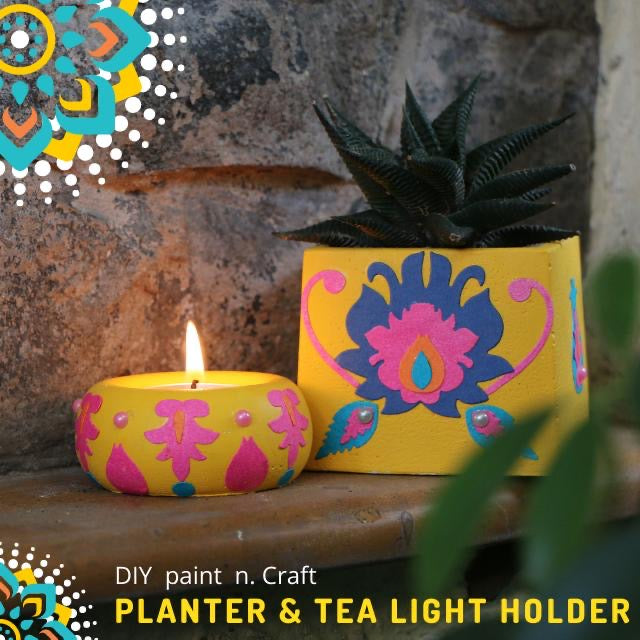 DIY Paint & Craft Planter Kit / Tea Light Holder