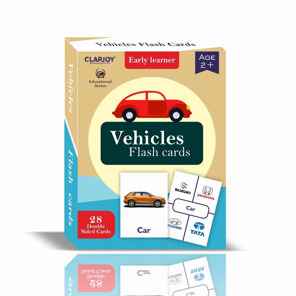 Vehicles Double Sided Flash Cards