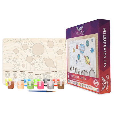 10-Piece Solar System Wooden Puzzle Set: Educational and Creative STEAM-Based Activity for Kids