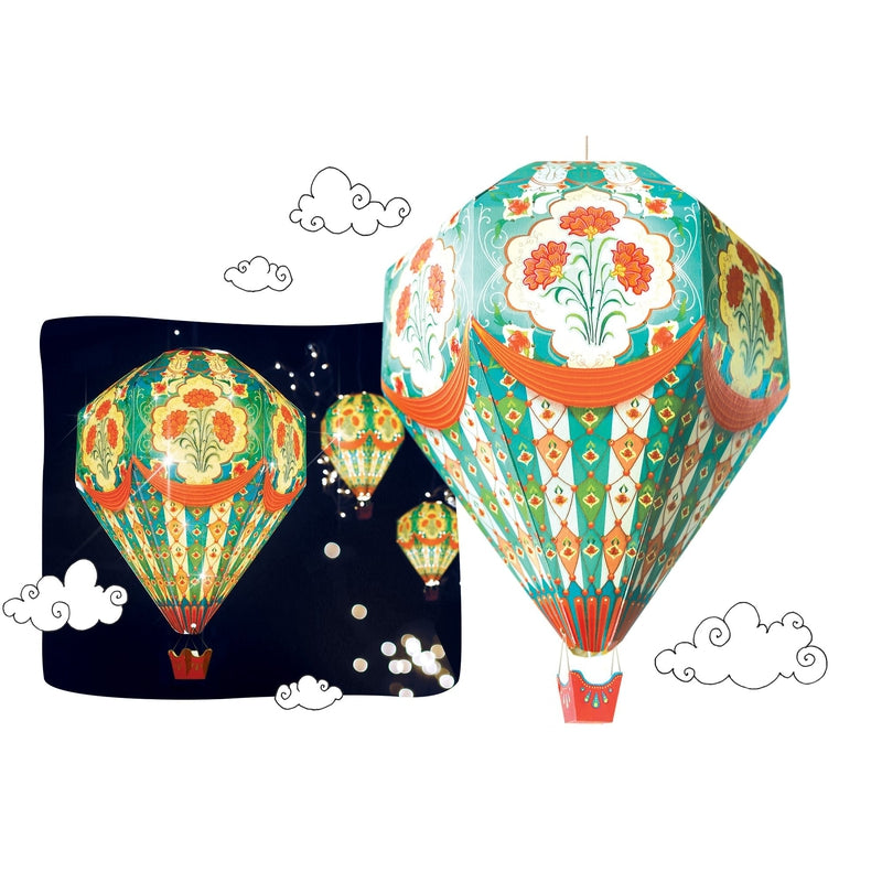 Big Blue Hot Air Balloon DIY Paper Lamp Shade