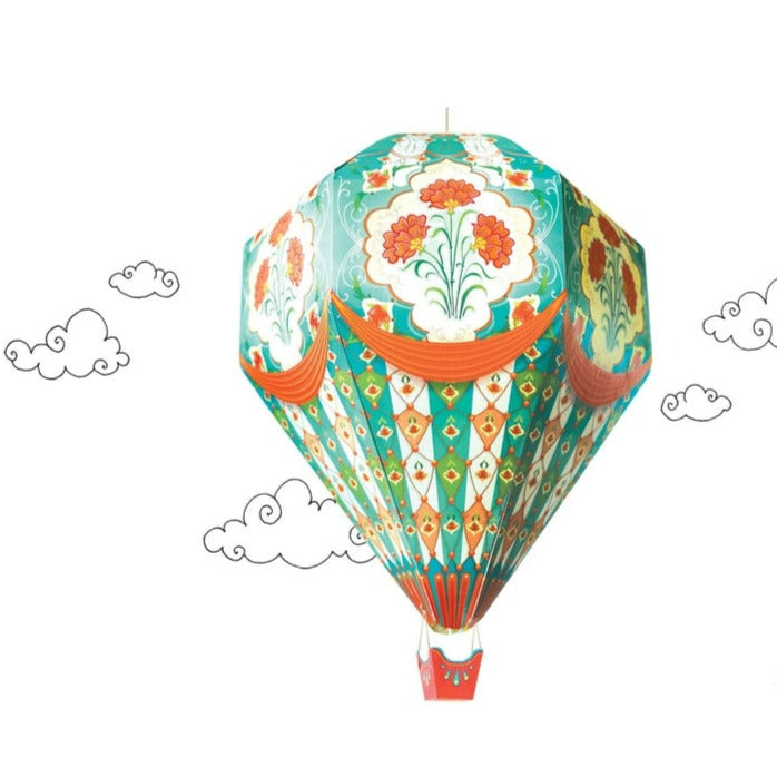 Small Blue Hot Air Balloon DIY Paper Lamp Shade