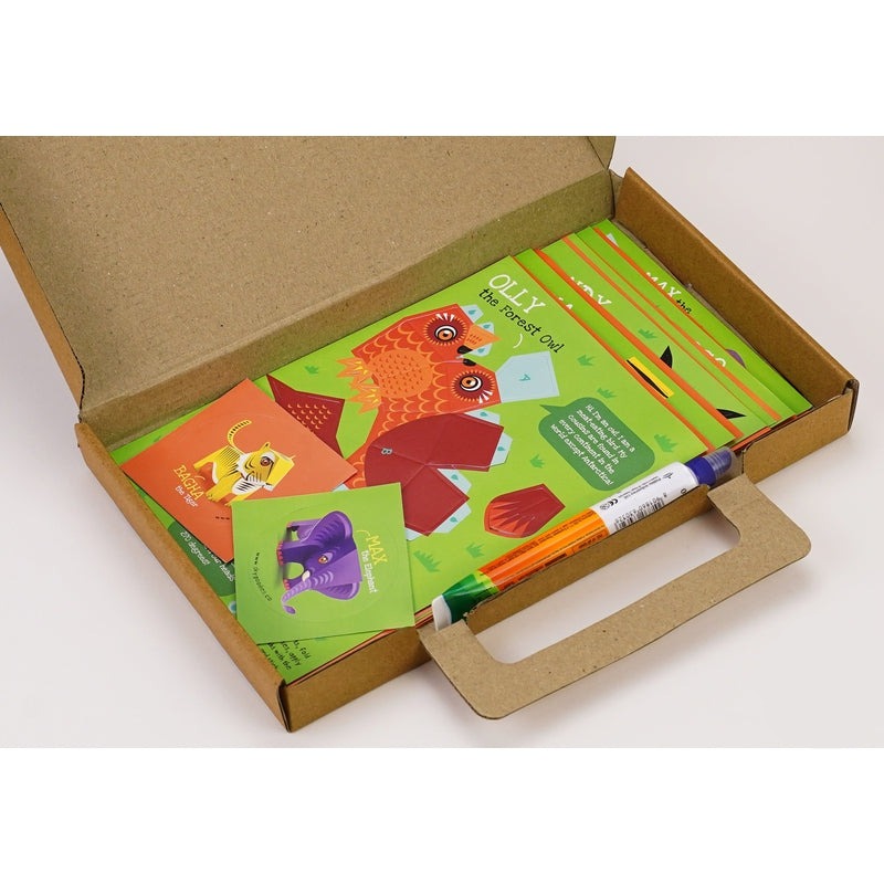 Box Set 1: Set of 6 DIY Mini Endangered Animals Paper Craft Kits