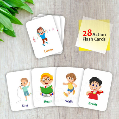 Action Double Sided Flash Cards