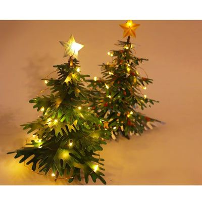 2-in-1 Christmas Tree with Fairy Lights - DIY Paper Craft Kit